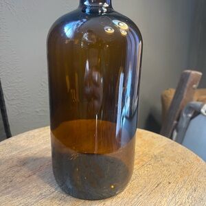 Tall Amber Glass Bottle Vase